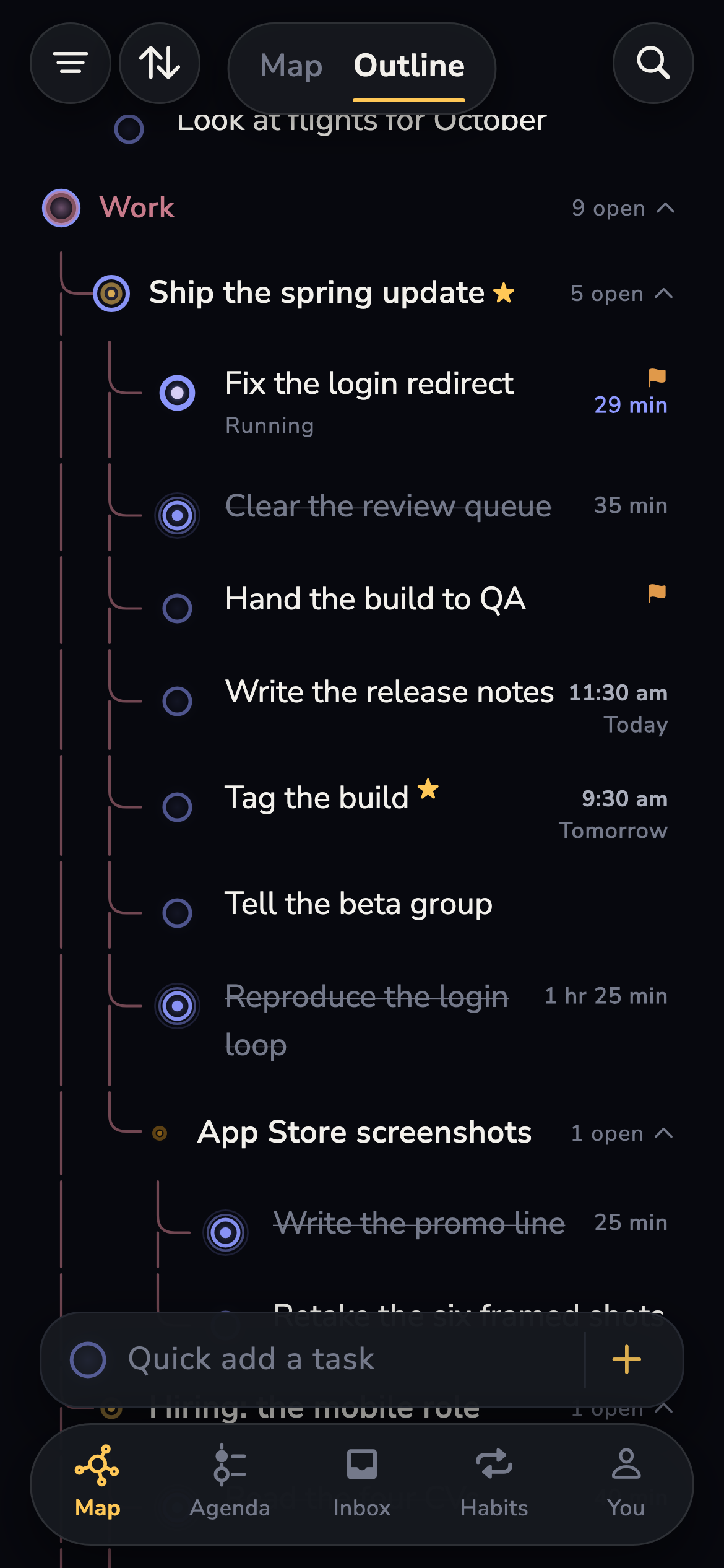 The Outline: the whole map as a nested list